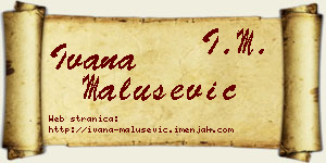 Ivana Malušević vizit kartica